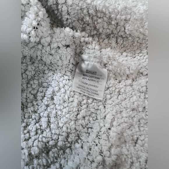 🛍️WARM & COZY Ivory boucle crew neck sweater size S. - Picture 11 of 12